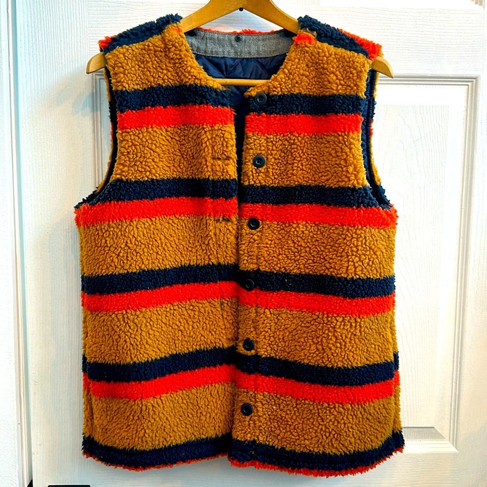 J Crew fleece vest reversible liner